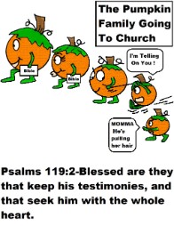 Pumpkin Family Going To Church Coloring Page